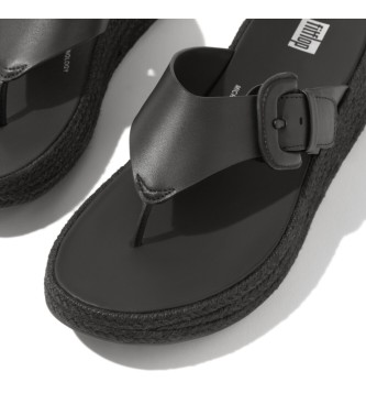 Fitflop Sandalias de piel F-mode Espadrille negro