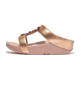 Fitflop Halo roze sandalen met kralencirkel