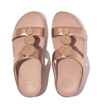 Fitflop Halo roze sandalen met kralencirkel