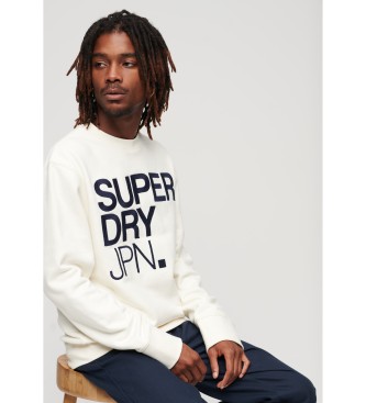 Superdry Felpa bianca Brand Mark