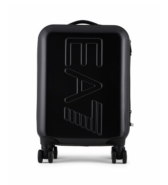 EA7 Trolley da cabina in ABS con maxi logo nero