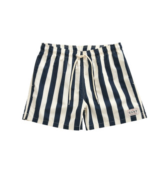 Gant Navy block striped swimsuit