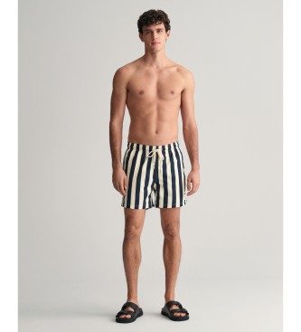 Gant Navy block striped swimsuit