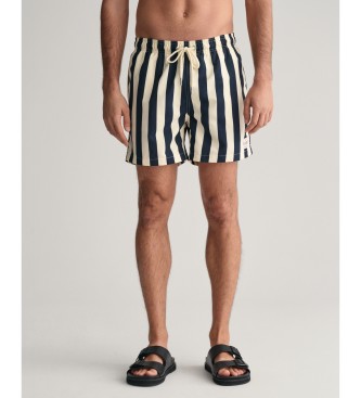 Gant Navy block striped swimsuit