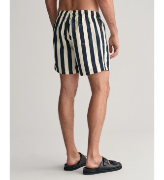 Gant Navy block striped swimsuit