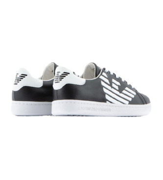 EA7 Klassiska lder sneakers svart