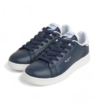 Pepe Jeans Zapatillas de Piel Player Basic marino