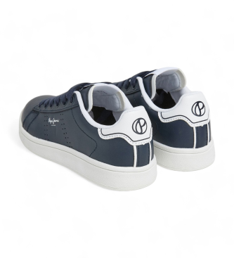 Pepe Jeans Player Basic Leren Sneakers marine