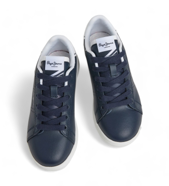 Pepe Jeans Player Basic Leren Sneakers marine