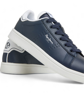 Pepe Jeans Scarpe da ginnastica Player Basic in pelle blu scuro