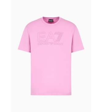 EA7 Logo-Serie T-Shirt rosa