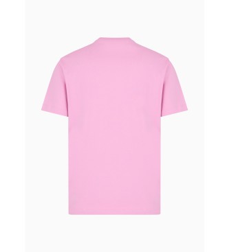 EA7 Logo-Serie T-Shirt rosa