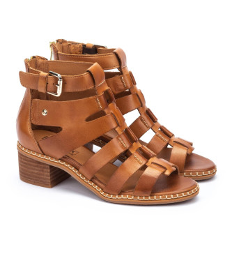 Pikolinos Blanes sandaler i brunt l�der -H�jd klack 5cm