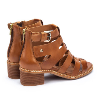 Pikolinos Blanes sandaler i brunt l�der -H�jd klack 5cm
