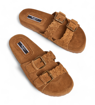 Pepe Jeans Oban Sandalen aus geflochtenem Leder