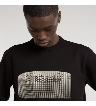 G-Star Stacked Old Skool Logo sweatshirt sort