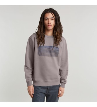 G-Star Stacked Old Skool Logo R grey sweatshirt