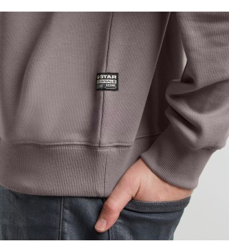 G-Star Sudadera Stacked Old Skool Logo R gris