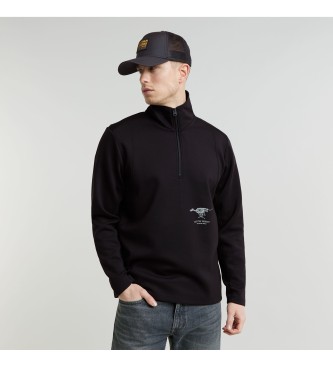 G-Star Motion Half Zip Tweeter T-shirt svart