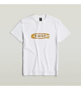 G-Star Camiseta Destroyed Old Skool Logo blanco