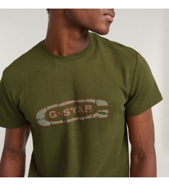 G-Star T-shirt Destroyed Old Skool Logo vert