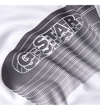 G-Star Stacked Old Skool Logo T-shirt vit