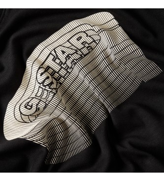 G-Star T-shirt con logo Stacked Old Skool nera