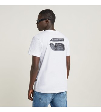 G-Star Camiseta Burger Back Print blanco