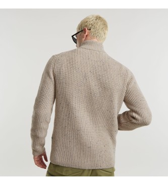 G-Star Sweater met dubbele kraag grijs