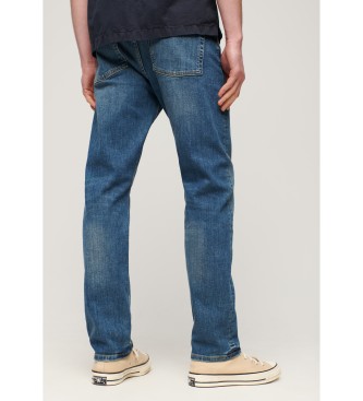 Superdry Blaue Jeans mit gerader Passform im Vintage-Look