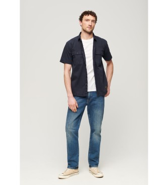 Superdry Vintage modre ravne kavbojke slim fit