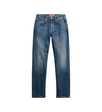 Superdry Blaue Jeans mit gerader Passform im Vintage-Look