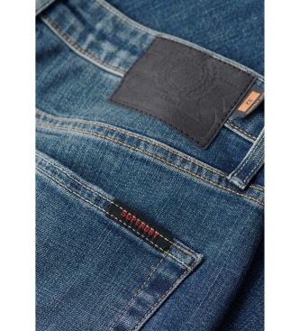 Superdry Blaue Jeans mit gerader Passform im Vintage-Look