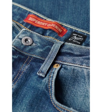 Superdry Blaue Jeans mit gerader Passform im Vintage-Look