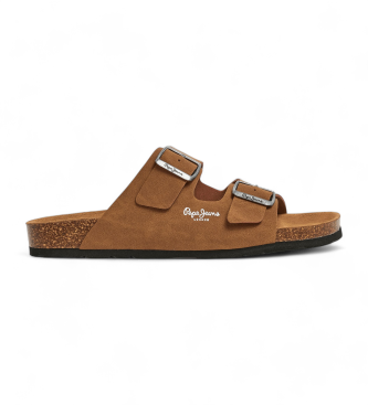 Pepe Jeans Sandaler Bio Dubbel Kepler brun