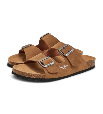 Pepe Jeans Sandali Bio Double Kepler marroni