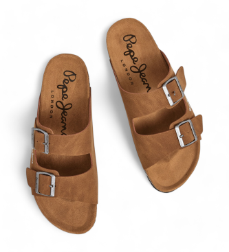 Pepe Jeans Sandali Bio Double Kepler marroni