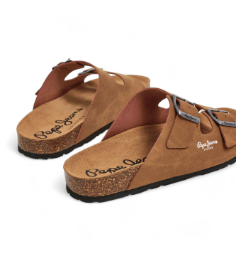 Pepe Jeans Sandales Bio Double Kepler marron