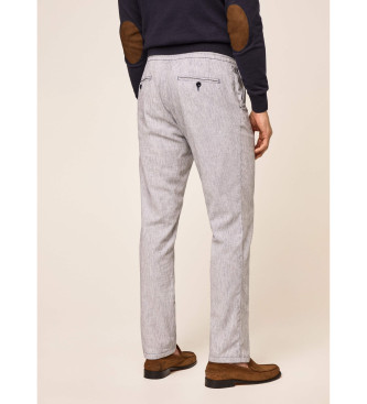 Hackett London Calas Chino Mini Stripe brancas