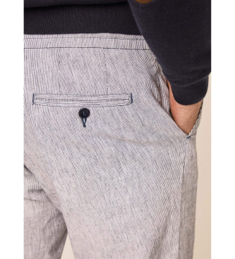 Hackett London Calas Chino Mini Stripe brancas