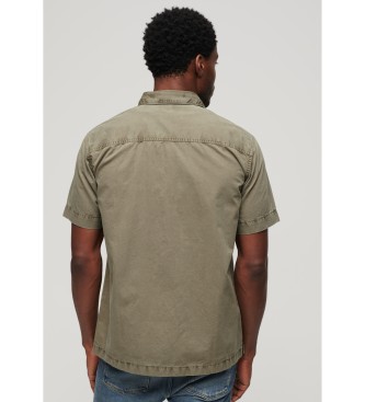 Superdry Camisa militar verde de manga curta