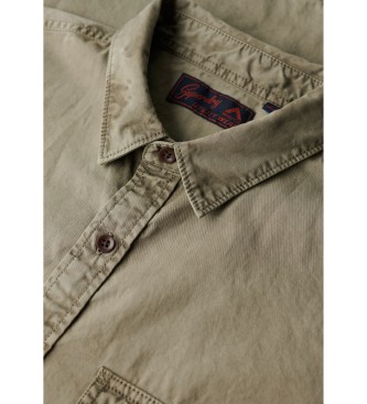 Superdry Camisa militar verde de manga curta