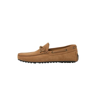 Hackett London Chauffeur Mocassins en cuir marron