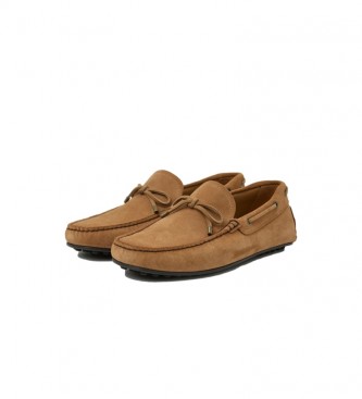 Hackett London Chauffeur Mocassins en cuir marron