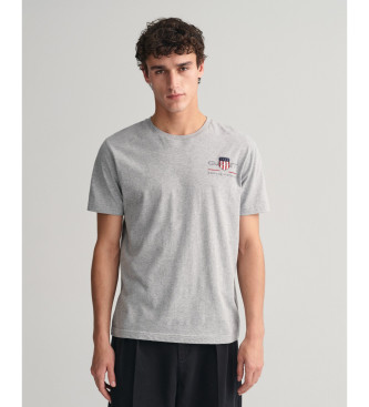 Gant Archive Shield majica s sivo vezenino