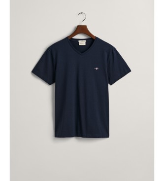 Gant Camiseta Shield V-Neck  marino