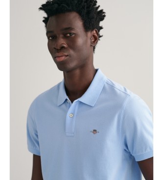 Gant Polo de piqu Regular Fit Shield azul