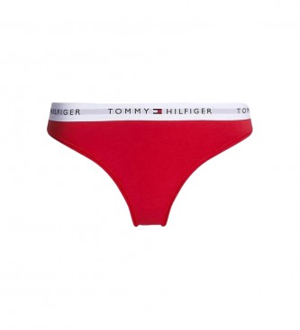 Tommy Hilfiger Tanga con logo en la cintura rojo