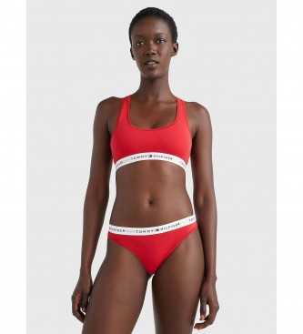 Tommy Hilfiger Tanga con logo en la cintura rojo