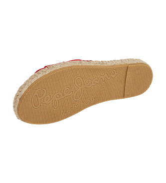 Pepe Jeans Sandali Siva Berry in pelle rossa